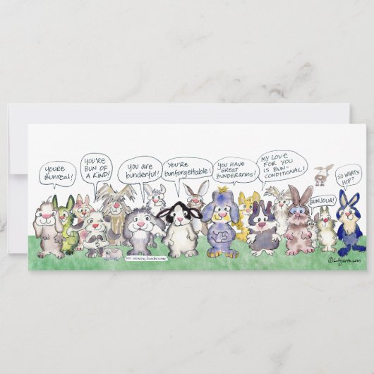 Fun Pun Bunnies Danke für die benutzerdefinierte F (Vorderseite)