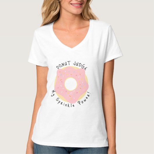 Fun pun cute DONUT Pink T-Shirt (Vorderseite)