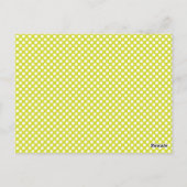 Fun Punkt Lime Green benutzerdefinierbare Flag Bun Postkarte (Rückseite)
