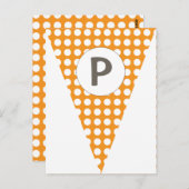Fun Punkt Orange Anpassbare Flag-Bunting Postkarte (Vorne/Hinten)