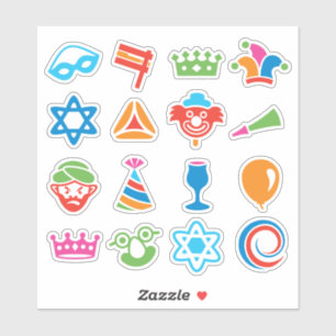 Fun Purim Stickers Aufkleber