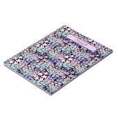 Fun Purple and Pink Flowers Custom Name Notizblock (Linke Seite)