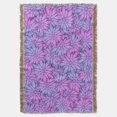 Fun Purple Blumen Decke (Vorderseite Vertikal)