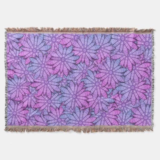 Fun Purple Blumen Decke (Vorderseite)