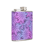 Fun Purple Blumen Flachmann (Rechts)