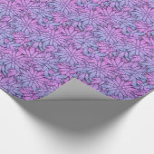 Fun Purple Blumen Geschenkpapier (Ecke)