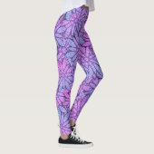 Fun Purple Blumen Leggings (Rechts)