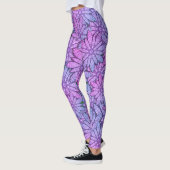 Fun Purple Blumen Leggings (Links)