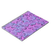 Fun Purple Blumen Notizblock (Linke Seite)