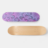 Fun Purple Blumen Skateboard (Horizontal)
