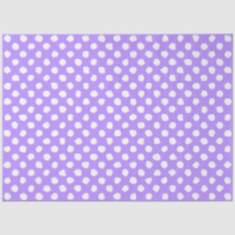 Fun Purple With Irregular White Polka Dots Seidenpapier