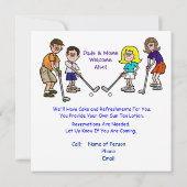 Fun Putt Golf Geburtstagsparty Einladung (Rückseite)