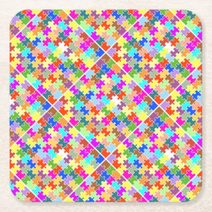 Fun Puzzle Rechteckiger Pappuntersetzer