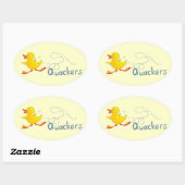 Fun quackers gelb verrückte Ente Aufkleber (Blatt)