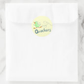 Fun quackers green mad duck Aufkleber (Tasche)