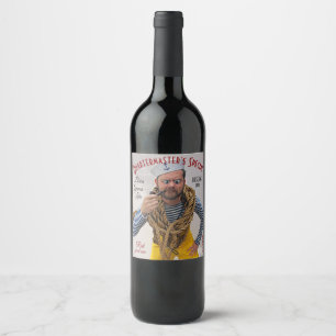 Fun Quartermaster's Red Wine Label! Weinetikett