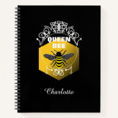 Fun Queen Bee Vintag Inspiriert Moderne Personalis Notizblock (Vorderseite)