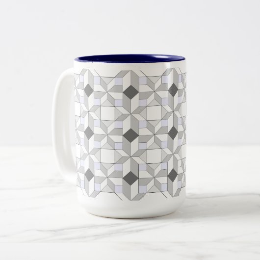 Fun Quilt Pattern Tasse (Vorderseite Links)
