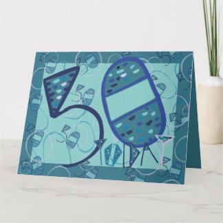 Fun Quirky 50. Geburtstagskarte für Männer Dankeskarte