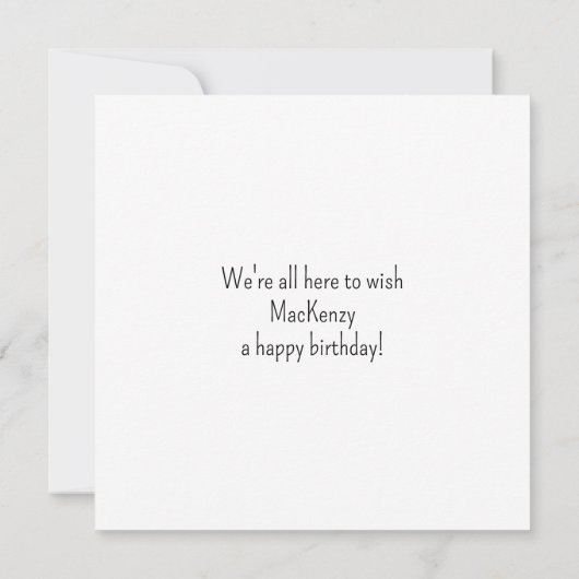 Fun Quirky Birds Happy Birthday Flat Square Mitteilungskarte (Rückseite)