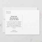 Fun Quirky Design Save the Date Hochzeitsaktualisi Einladung (Rückseite)