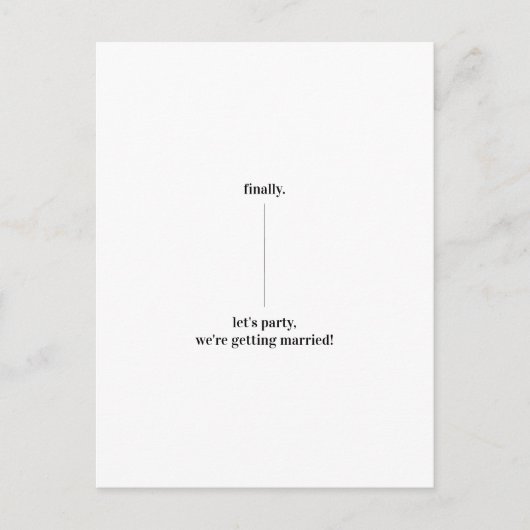 Fun Quirky Design Save the Date Hochzeitsaktualisi Postkarte (Vorderseite)