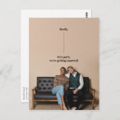 Fun Quirky Design Save the Date Hochzeitsaktualisi Postkarte (Vorne/Hinten)