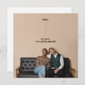 Fun Quirky Design Save the Date Hochzeitskarte (Vorne/Hinten)