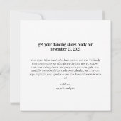 Fun Quirky Design Save the Date Hochzeitskarte (Rückseite)