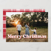 Fun Quirky Frohe Weihnachtsgestaltung Feiertagskarte (Vorne/Hinten)