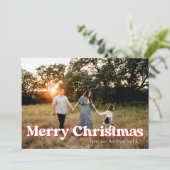 Fun Quirky Frohe Weihnachtsgestaltung Feiertagskarte (Stehend Vorderseite)