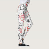 Fun quirky graffiti herzen leggings (Rechts)