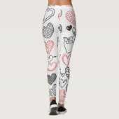 Fun quirky graffiti herzen leggings (Rückseite)