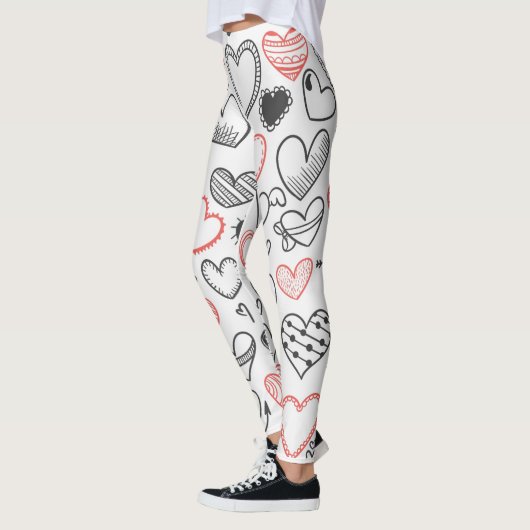 Fun quirky graffiti herzen leggings (Links)