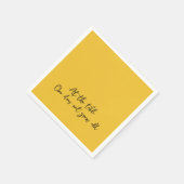 Fun Quote an der Tabelle, NIEMALS ALT Serviette (Ecke)