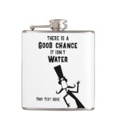 Fun Quote Black And White Vinyl Wrapped Flask Flachmann (Vorderseite)