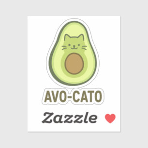 Fun Quote Sprichwort Avo Cato Spaß Katze Avocado Aufkleber