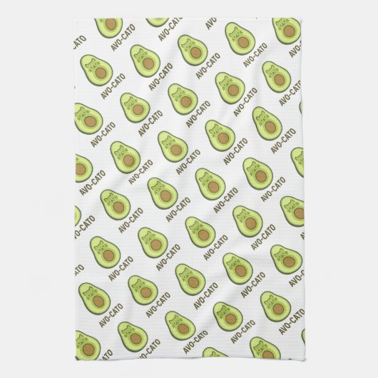 Fun Quote Sprichwort Avo Cato Spaß Katze Avocado Geschirrtuch (Vertikal)