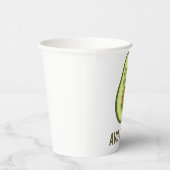 Fun Quote Sprichwort Avo Cato Spaß Katze Avocado Pappbecher (Rechts)