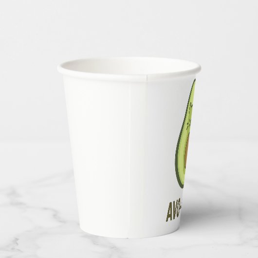 Fun Quote Sprichwort Avo Cato Spaß Katze Avocado Pappbecher (Rechts)