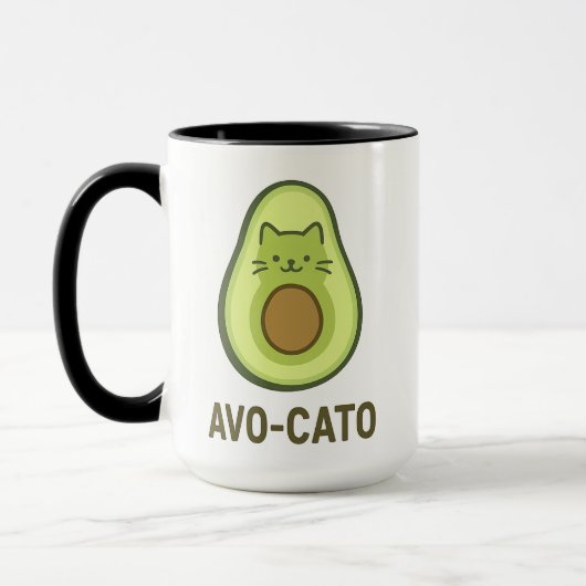 Fun Quote Sprichwort Avo Cato Spaß Katze Avocado Tasse (Links)