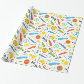 Fun Race Car Muster Jungs Party Packpapier (Ungerollt)
