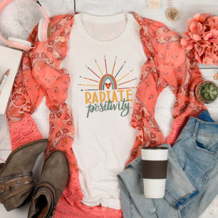 Fun Radiation Positivity Inspirivity Rainbow T-Shirt