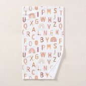 Fun Rainbow Alphabet Muster Badhandtuch Set (Handtuch)