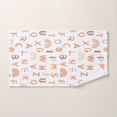 Fun Rainbow Alphabet Muster Badhandtuch Set (Handtuch)