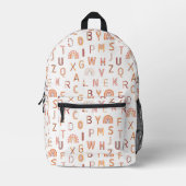 Fun Rainbow Alphabet Muster Bedruckter Rucksack (Vorderseite)