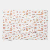 Fun Rainbow Alphabet Muster Geschirrtuch (Horizontal)