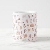 Fun Rainbow Alphabet Muster Jumbo-Tasse (Vorderseite)