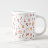 Fun Rainbow Alphabet Muster Jumbo-Tasse (Rechts)