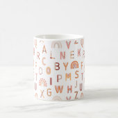 Fun Rainbow Alphabet Muster Kaffeetasse (Mittel)